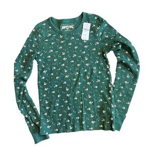 Green Floral Long Sleeve Thermal